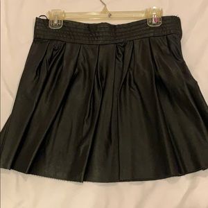 Black leather skirt
